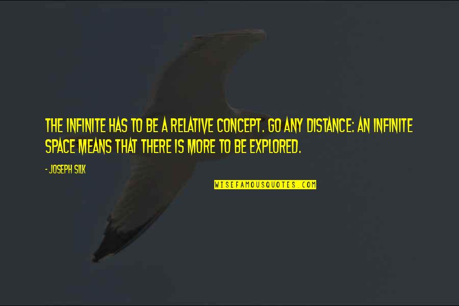 Descrena Quotes By Joseph Silk: The Infinite has to be a relative concept.