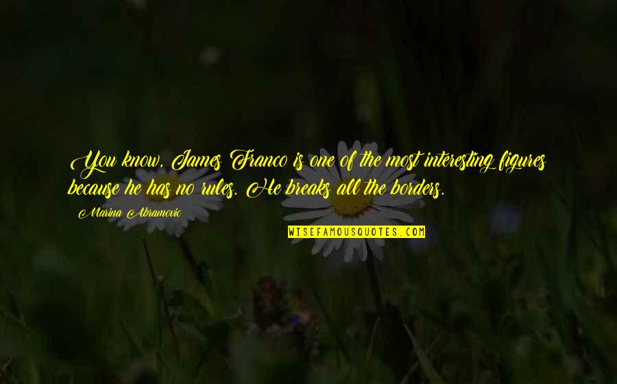 Described Video Quotes By Marina Abramovic: You know, James Franco is one of the Described Video Quotes By Marina Abramovic: You know, James Franco is one of the