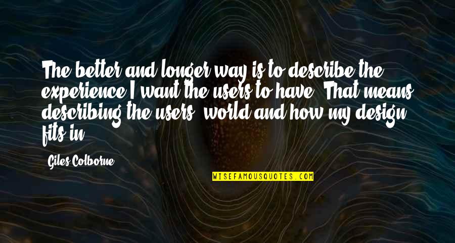 Describing Quotes By Giles Colborne: The better and longer way is to describe Describing Quotes By Giles Colborne: The better and longer way is to describe