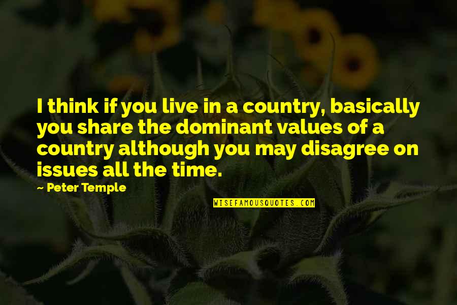 Describirse En Quotes By Peter Temple: I think if you live in a country,