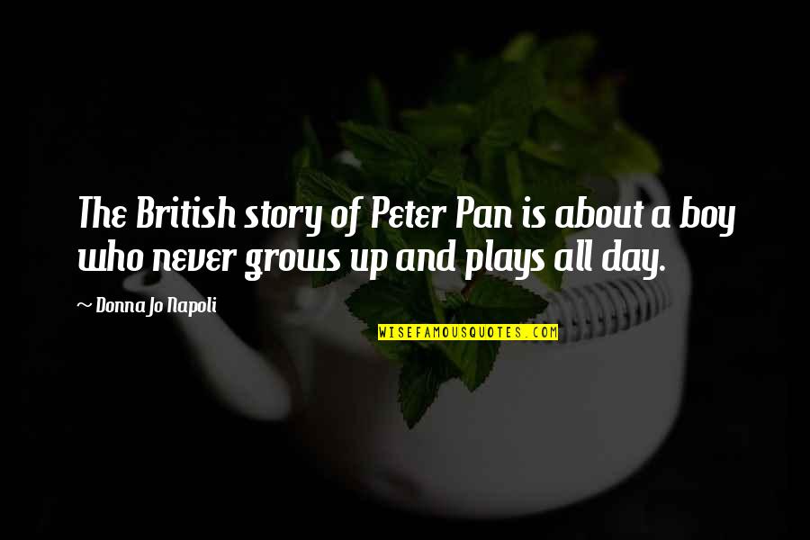 Desearas Movie Quotes By Donna Jo Napoli: The British story of Peter Pan is about