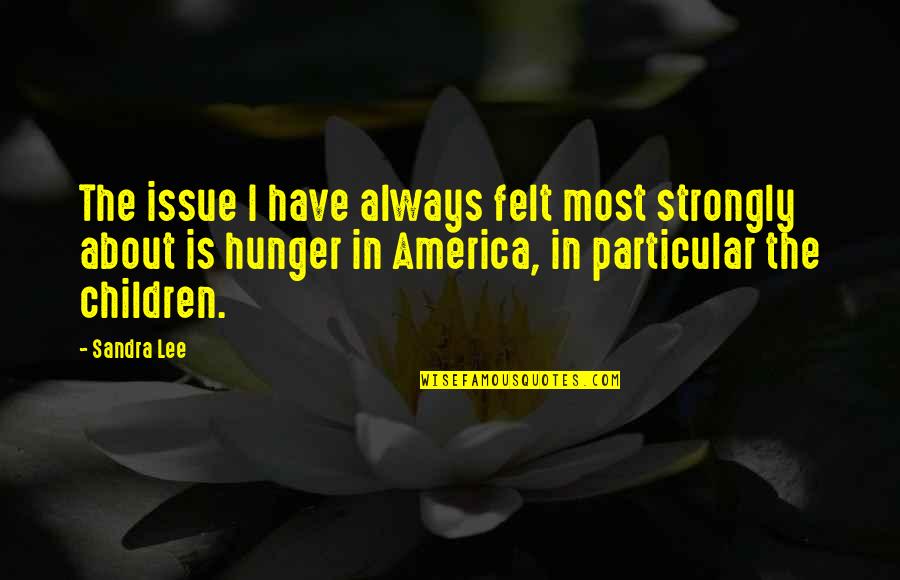 Desencadear Sinonimo Quotes By Sandra Lee: The issue I have always felt most strongly