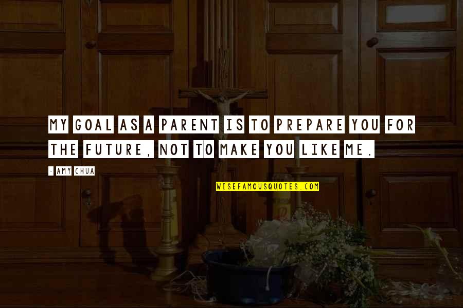 Desenlace In English Quotes By Amy Chua: My goal as a parent is to prepare