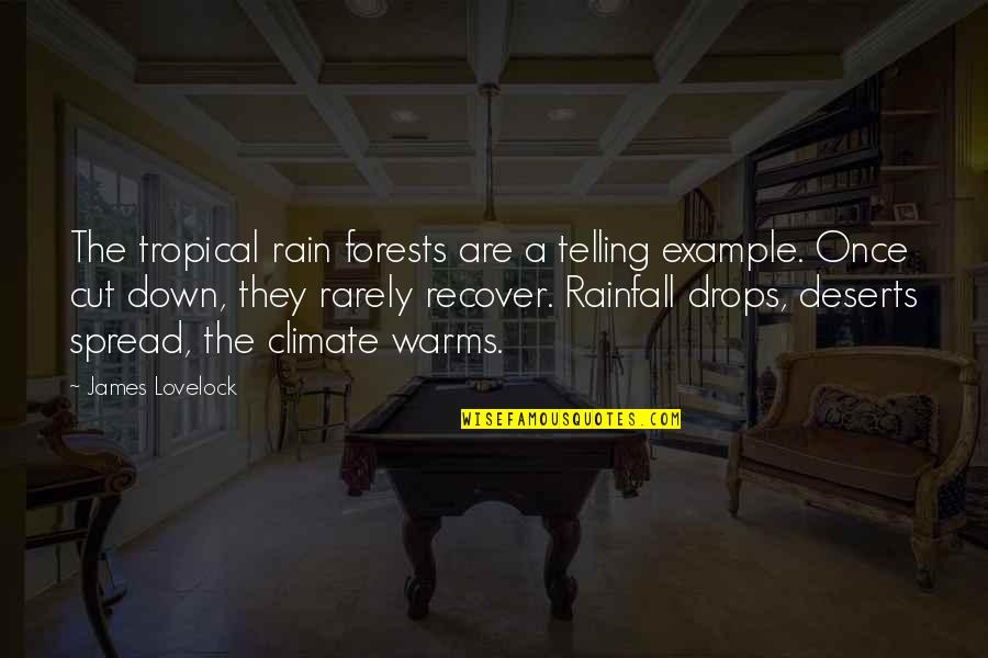 Deserts Quotes By James Lovelock: The tropical rain forests are a telling example.