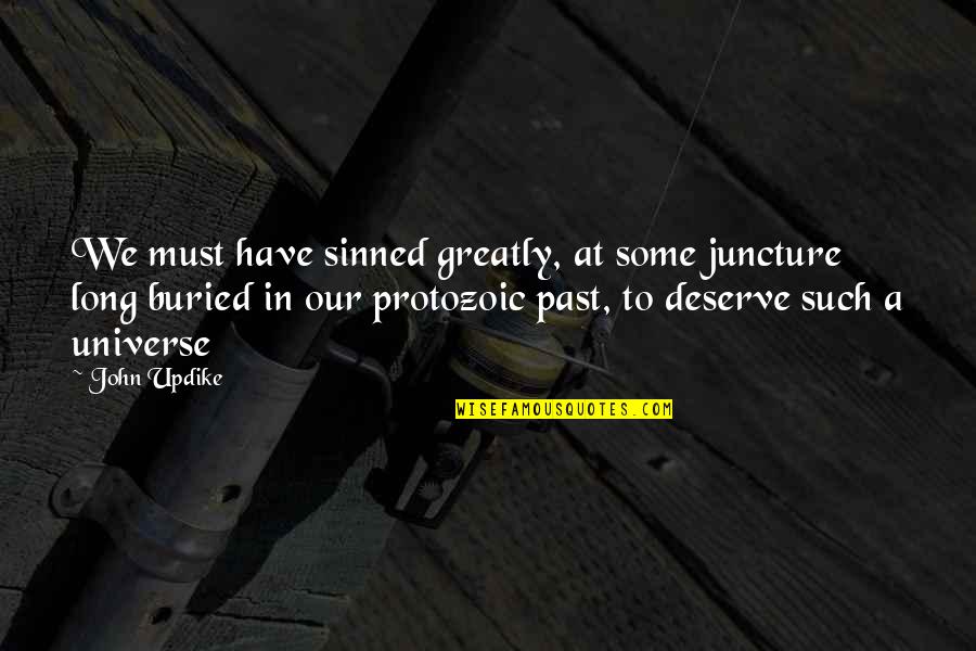 Deserve Quotes By John Updike: We must have sinned greatly, at some juncture
