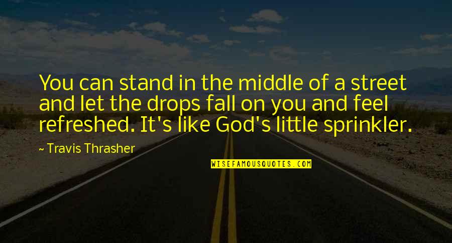 Desespero Frases Quotes By Travis Thrasher: You can stand in the middle of a