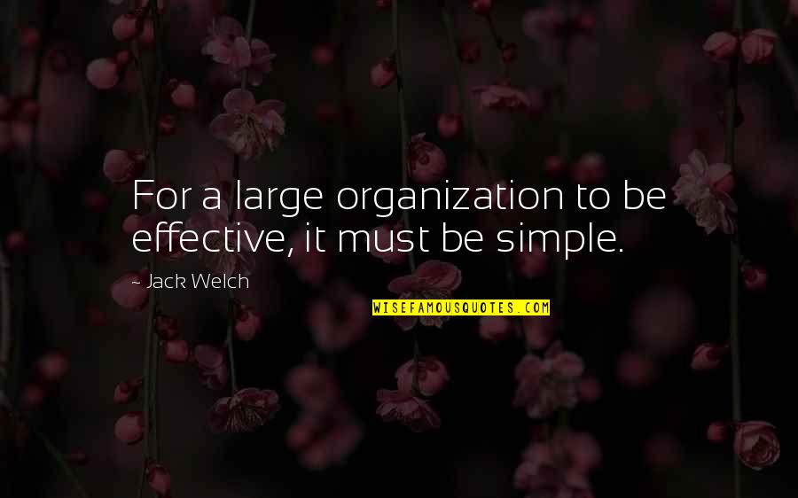 Deseuri Radioactive Quotes By Jack Welch: For a large organization to be effective, it