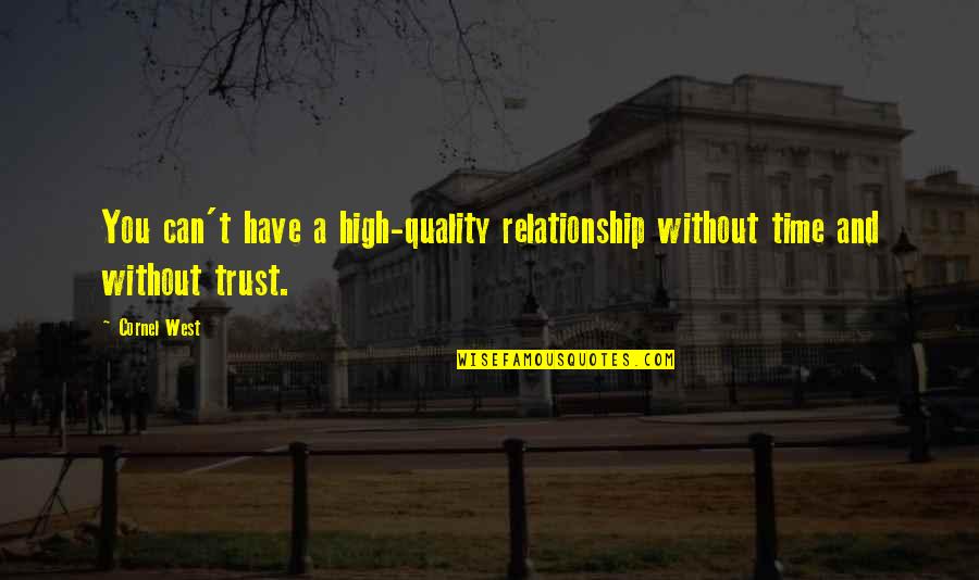 Deshidratadora Quotes By Cornel West: You can't have a high-quality relationship without time