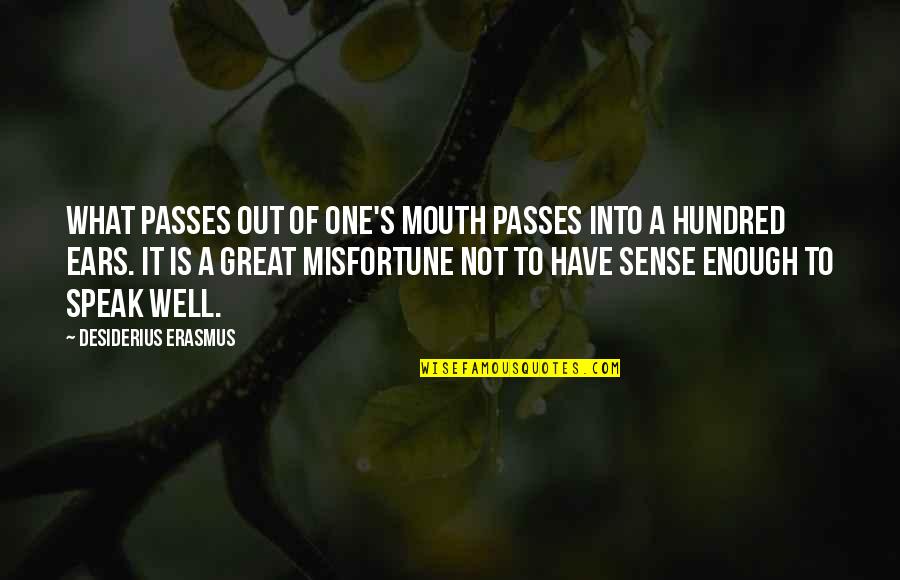 Desiderius Quotes By Desiderius Erasmus: What passes out of one's mouth passes into