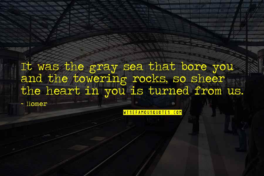 Desiertos Mas Quotes By Homer: It was the gray sea that bore you Desiertos Mas Quotes By Homer: It was the gray sea that bore you