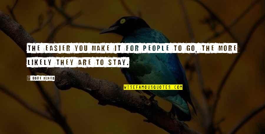Design For Quotes By Dave Winer: The easier you make it for people to