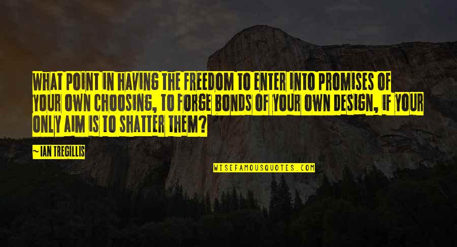 Design Your Own Quotes By Ian Tregillis: What point in having the freedom to enter