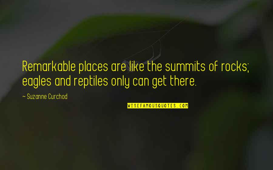 Designer Brand Quotes By Suzanne Curchod: Remarkable places are like the summits of rocks;