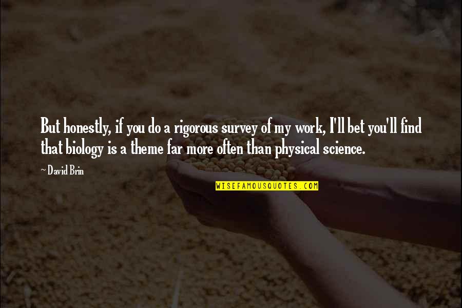 Desintegracion Radioactiva Quotes By David Brin: But honestly, if you do a rigorous survey Desintegracion Radioactiva Quotes By David Brin: But honestly, if you do a rigorous survey