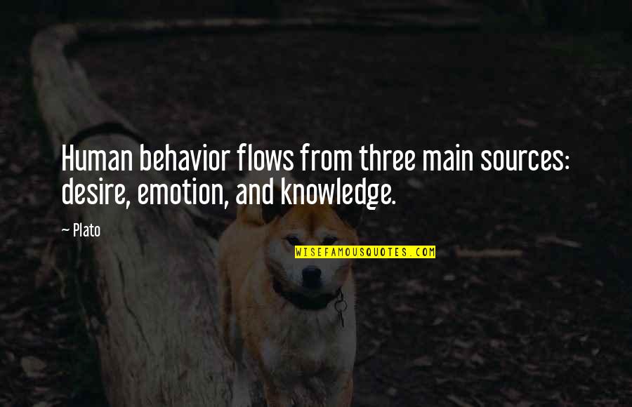 Desire For Knowledge Quotes By Plato: Human behavior flows from three main sources: desire,