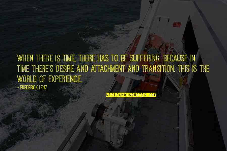 Desire Is Suffering Quotes By Frederick Lenz: When there is time, there has to be