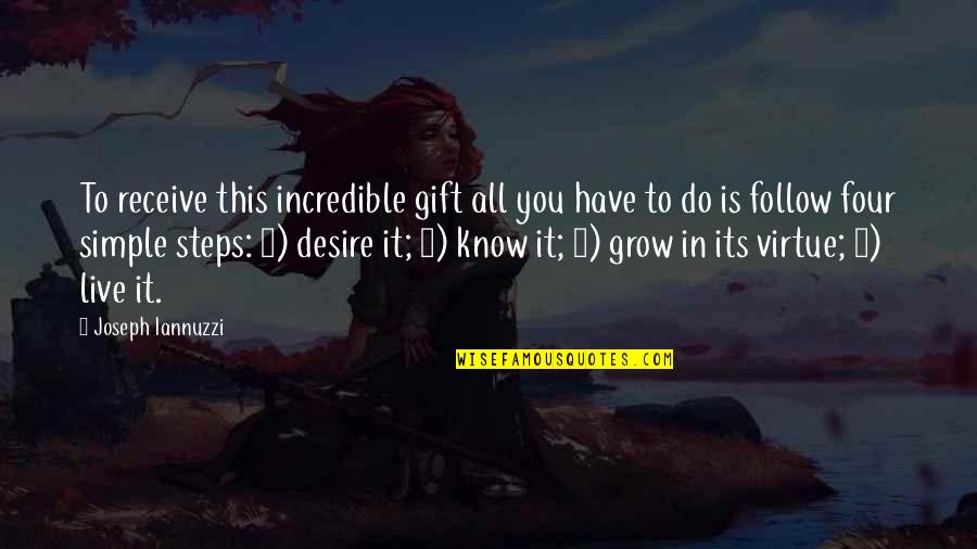 Desire To Grow Quotes By Joseph Iannuzzi: To receive this incredible gift all you have