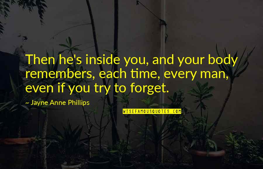 Desiremovies Quotes By Jayne Anne Phillips: Then he's inside you, and your body remembers,