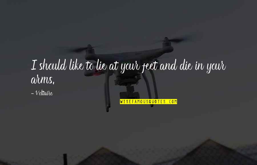 Desires Of The Flesh Quotes By Voltaire: I should like to lie at your feet