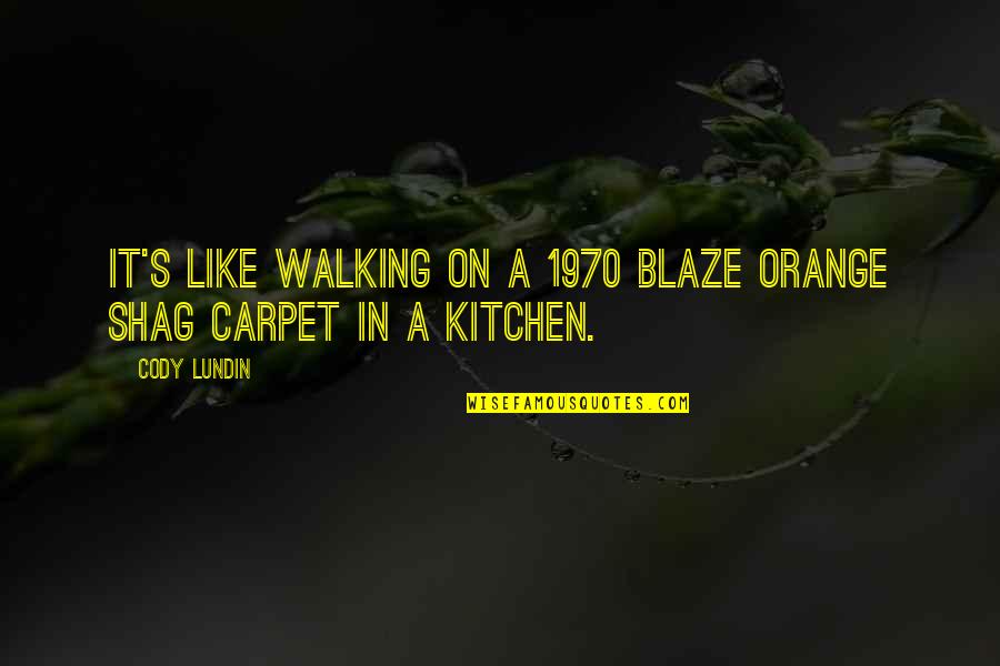 Desireth Denisse Quotes By Cody Lundin: It's like walking on a 1970 blaze orange