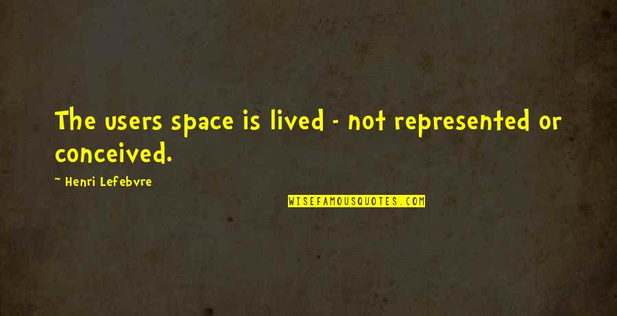 Desktop Screensaver Quotes By Henri Lefebvre: The users space is lived - not represented