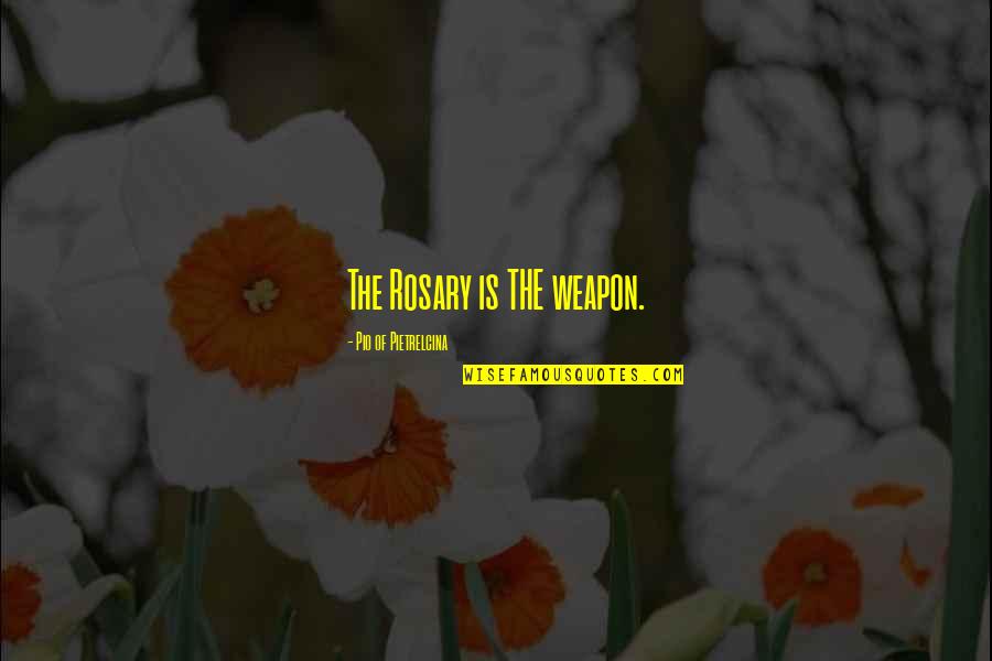 Deskundigenoordeel Quotes By Pio Of Pietrelcina: The Rosary is THE weapon. Deskundigenoordeel Quotes By Pio Of Pietrelcina: The Rosary is THE weapon.
