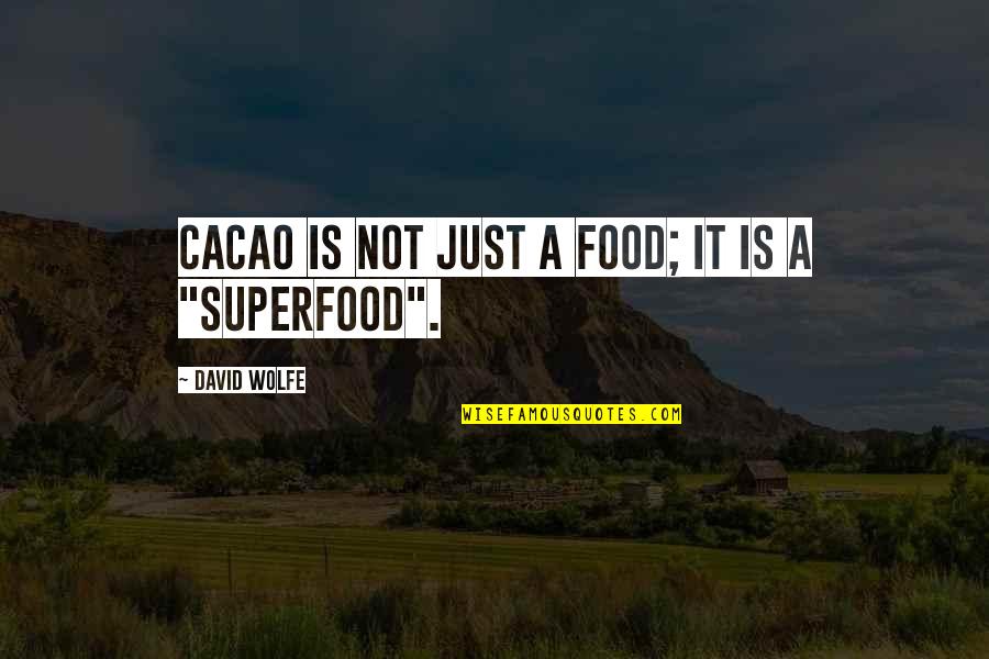 Deslumbramentos Quotes By David Wolfe: Cacao is not just a food; it is Deslumbramentos Quotes By David Wolfe: Cacao is not just a food; it is