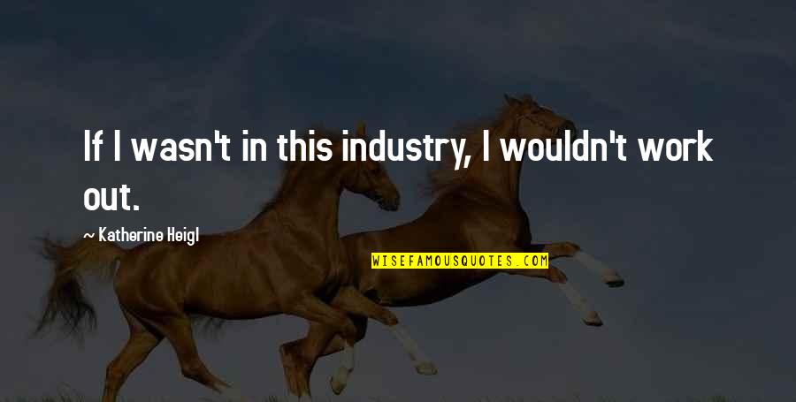 Desmandar Quotes By Katherine Heigl: If I wasn't in this industry, I wouldn't Desmandar Quotes By Katherine Heigl: If I wasn't in this industry, I wouldn't
