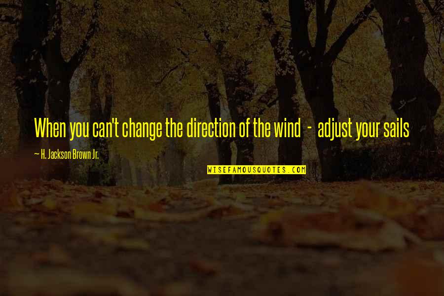 Desmaseto Quotes By H. Jackson Brown Jr.: When you can't change the direction of the Desmaseto Quotes By H. Jackson Brown Jr.: When you can't change the direction of the