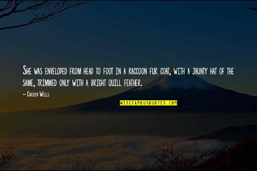 Desmembrar Quotes By Carolyn Wells: She was enveloped from head to foot in Desmembrar Quotes By Carolyn Wells: She was enveloped from head to foot in