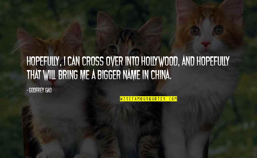 Desmenuzamiento Definicion Quotes By Godfrey Gao: Hopefully, I can cross over into Hollywood, and