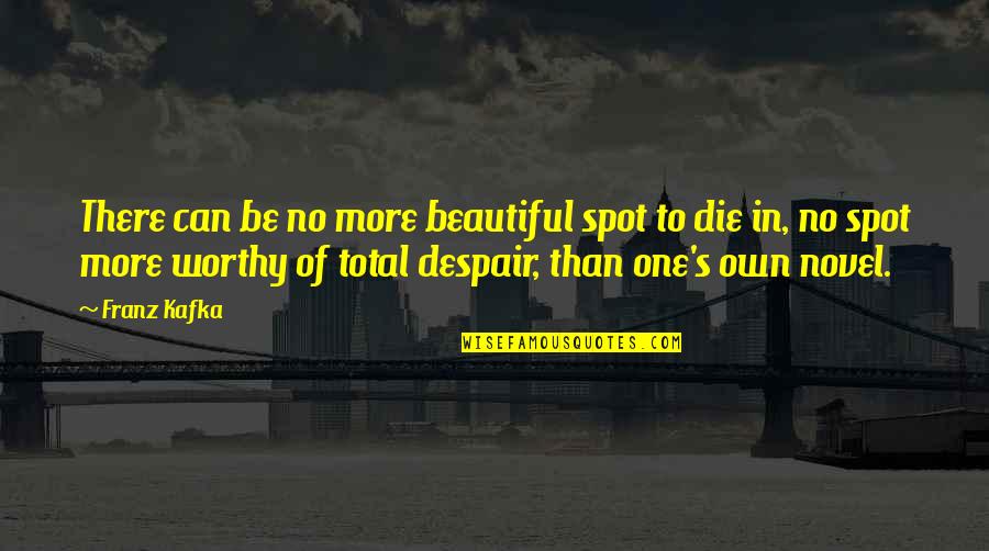 Despair's Quotes By Franz Kafka: There can be no more beautiful spot to