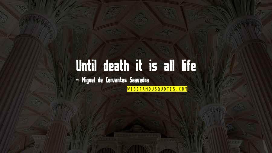 Despensas Definicion Quotes By Miguel De Cervantes Saavedra: Until death it is all life