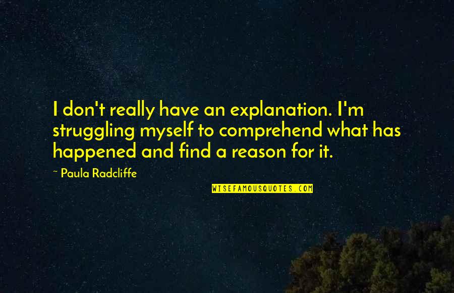 Desperdicio De Comida Quotes By Paula Radcliffe: I don't really have an explanation. I'm struggling