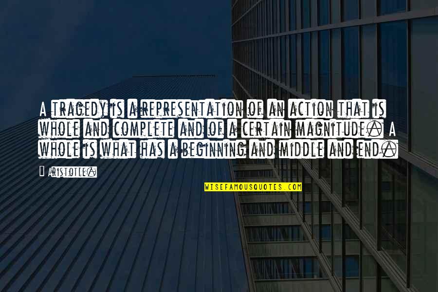 Desperto 2 Quotes By Aristotle.: A tragedy is a representation of an action Desperto 2 Quotes By Aristotle.: A tragedy is a representation of an action