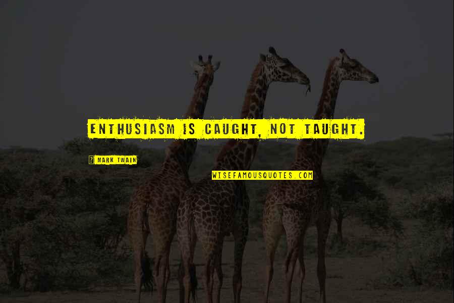 Despiadado Sinonimo Quotes By Mark Twain: Enthusiasm is caught, not taught.