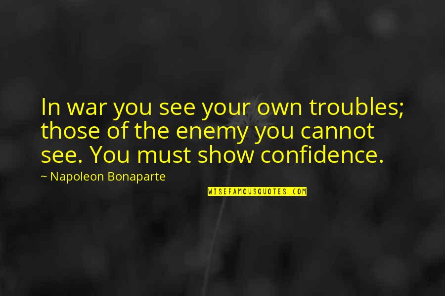 Despicable Me 2 Agnes Quotes By Napoleon Bonaparte: In war you see your own troubles; those