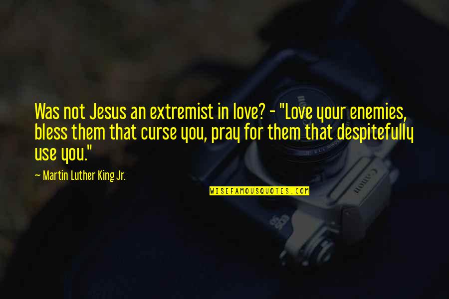Despitefully Quotes By Martin Luther King Jr.: Was not Jesus an extremist in love? -