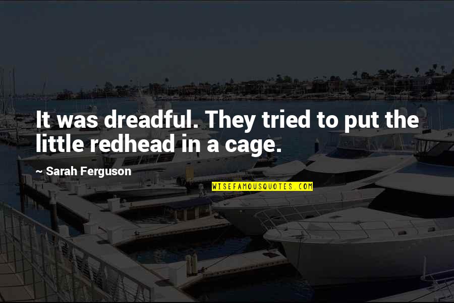 Despliega In English Quotes By Sarah Ferguson: It was dreadful. They tried to put the