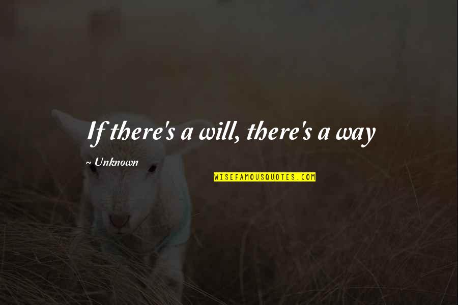 Despo Guys Quotes By Unknown: If there's a will, there's a way
