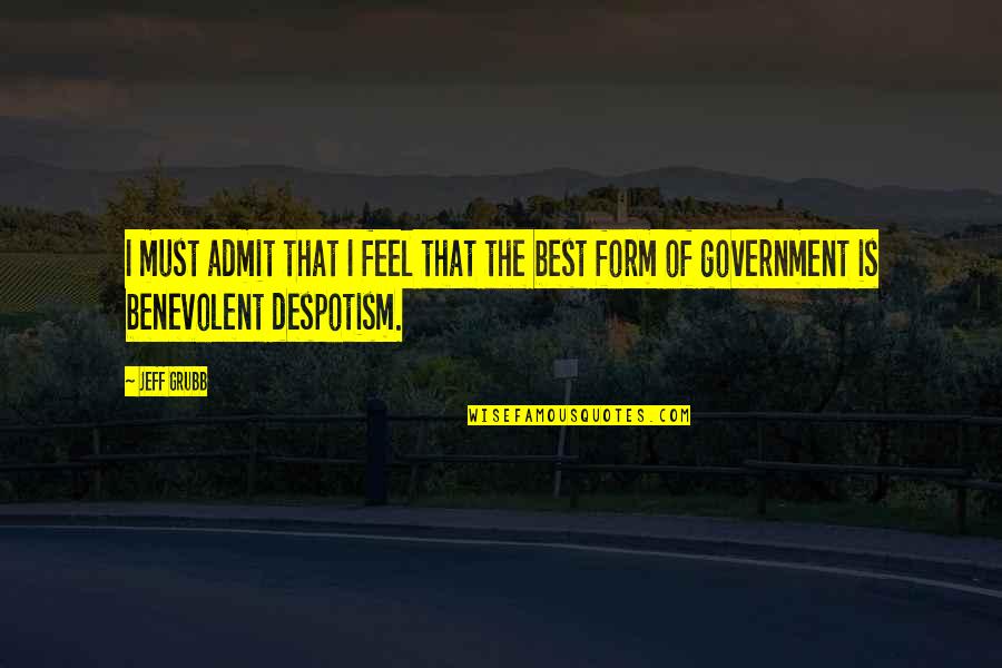 Despotism Quotes By Jeff Grubb: I must admit that I feel that the