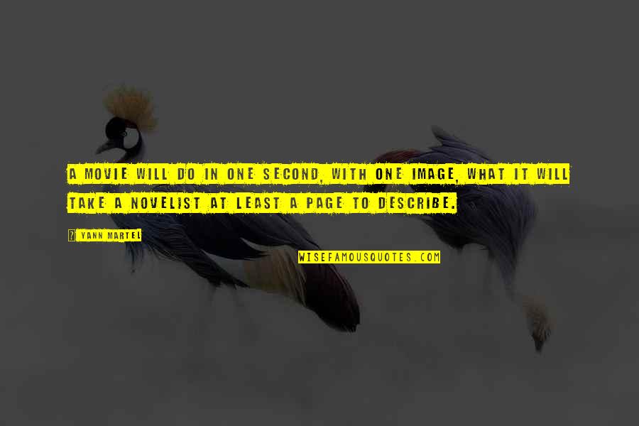Desprovisto Significado Quotes By Yann Martel: A movie will do in one second, with