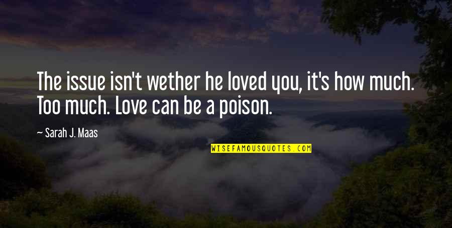 Desquamated Mucosa Quotes By Sarah J. Maas: The issue isn't wether he loved you, it's
