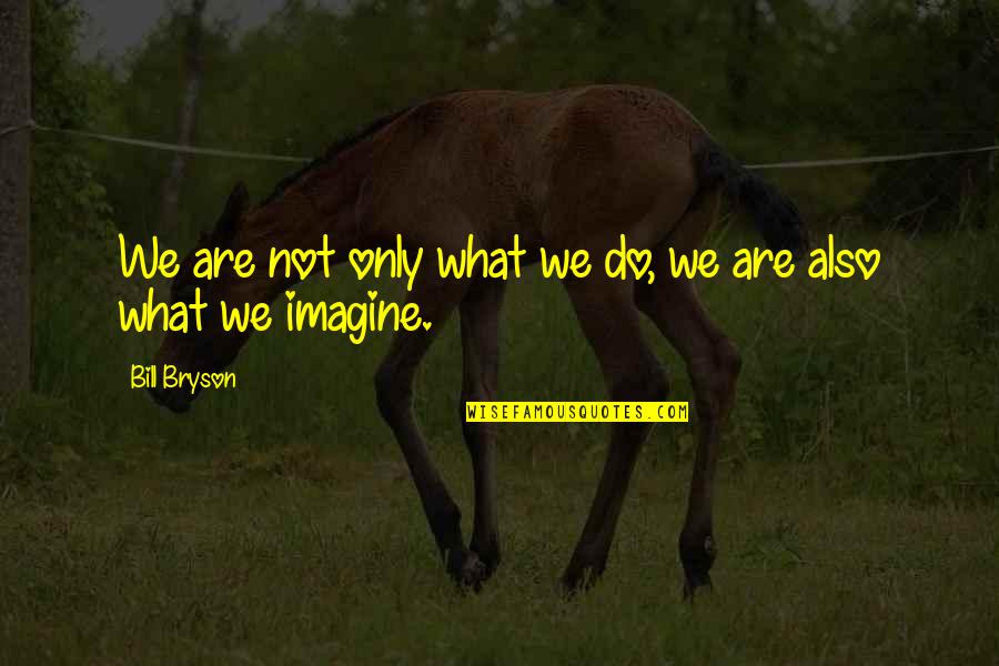 Desreta Jackson Quotes By Bill Bryson: We are not only what we do, we Desreta Jackson Quotes By Bill Bryson: We are not only what we do, we