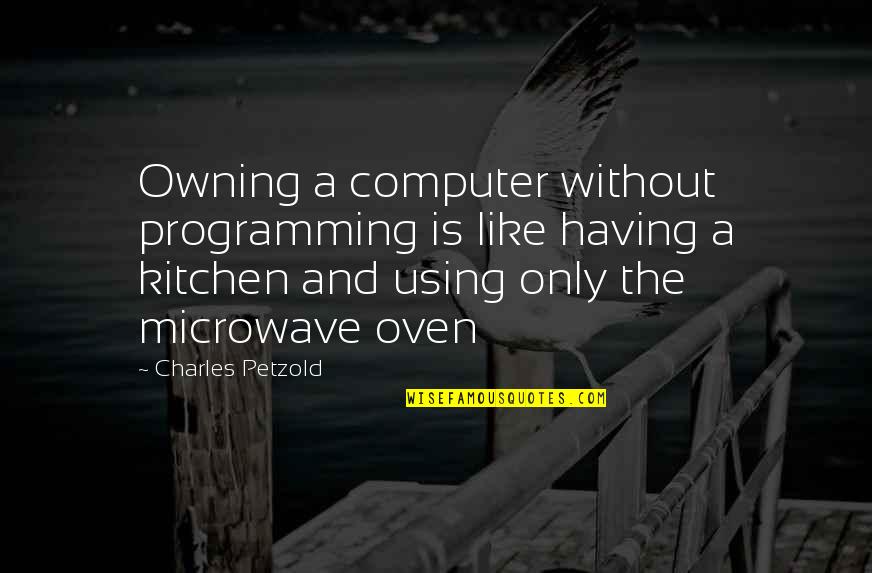 Destacarse Quotes By Charles Petzold: Owning a computer without programming is like having Destacarse Quotes By Charles Petzold: Owning a computer without programming is like having