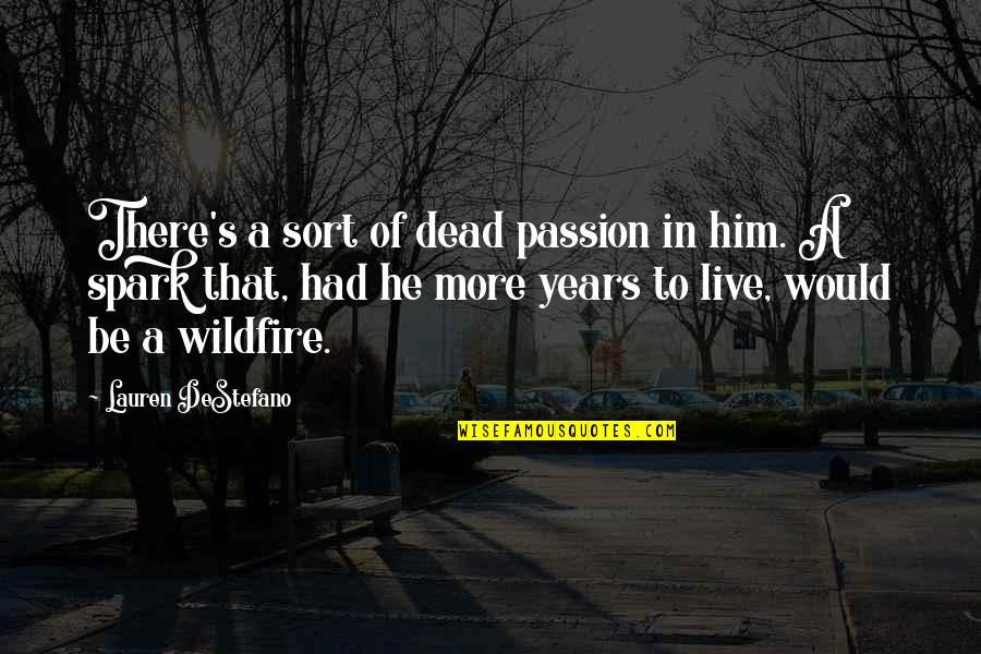 Destefano Quotes By Lauren DeStefano: There's a sort of dead passion in him.