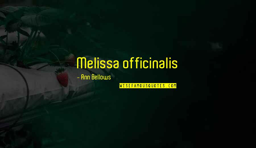 Destilar Quotes By Ann Bellows: Melissa officinalis