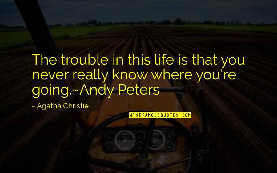 Destination In Life Quotes By Agatha Christie: The trouble in this life is that you