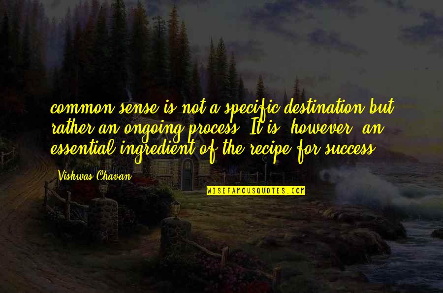 Destination Quotes Quotes By Vishwas Chavan: common sense is not a specific destination but