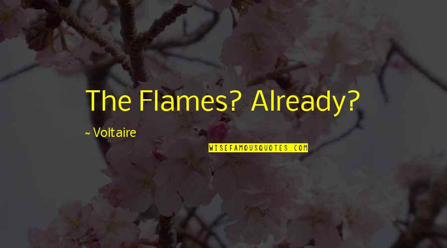 Destination Xl Quotes By Voltaire: The Flames? Already?